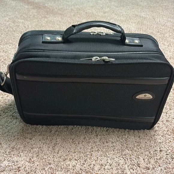 Samsonite Travel Suitcase Briefcase Bag Black with Handle and Detachable Strap - Picture 2 of 13